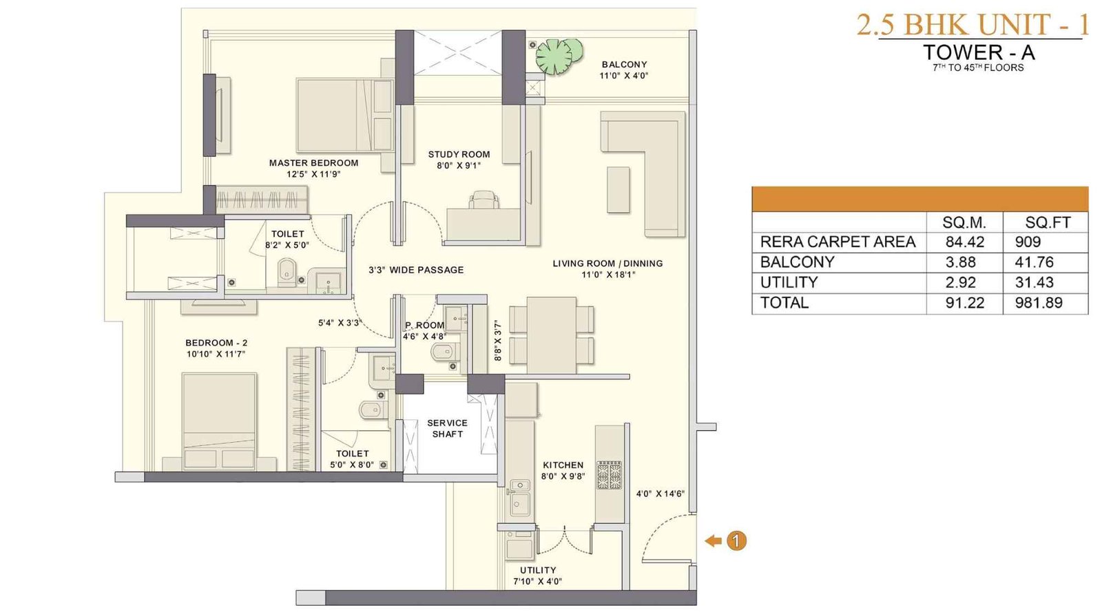 Adani- Codename- Lit-floor-2.5-BHK-Tower-A
